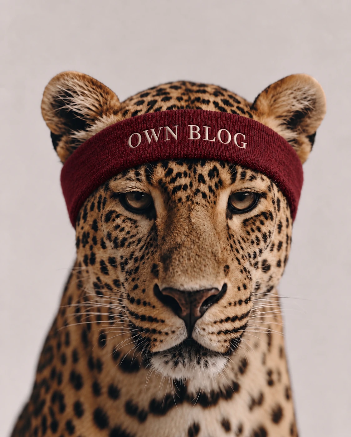 Фирменный гепард OWN BLOG в винной повязке