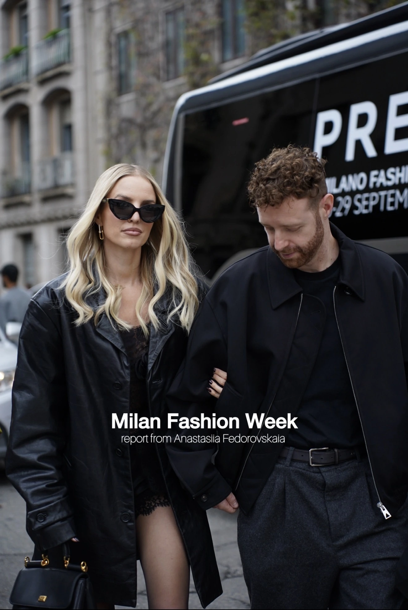 Кадр со съёмки Milan Fashion Week